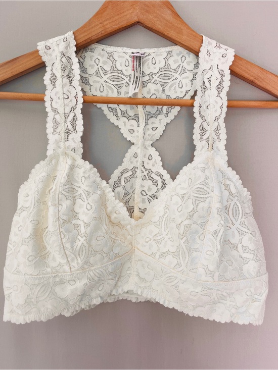 Free People Other - Intimately Free People Lace Racerback Bralette Butter Yellow Size L Boho